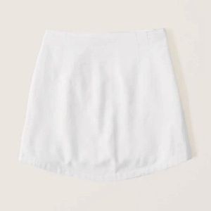NWT Abercrombie White Linen Mini Skirt Size M